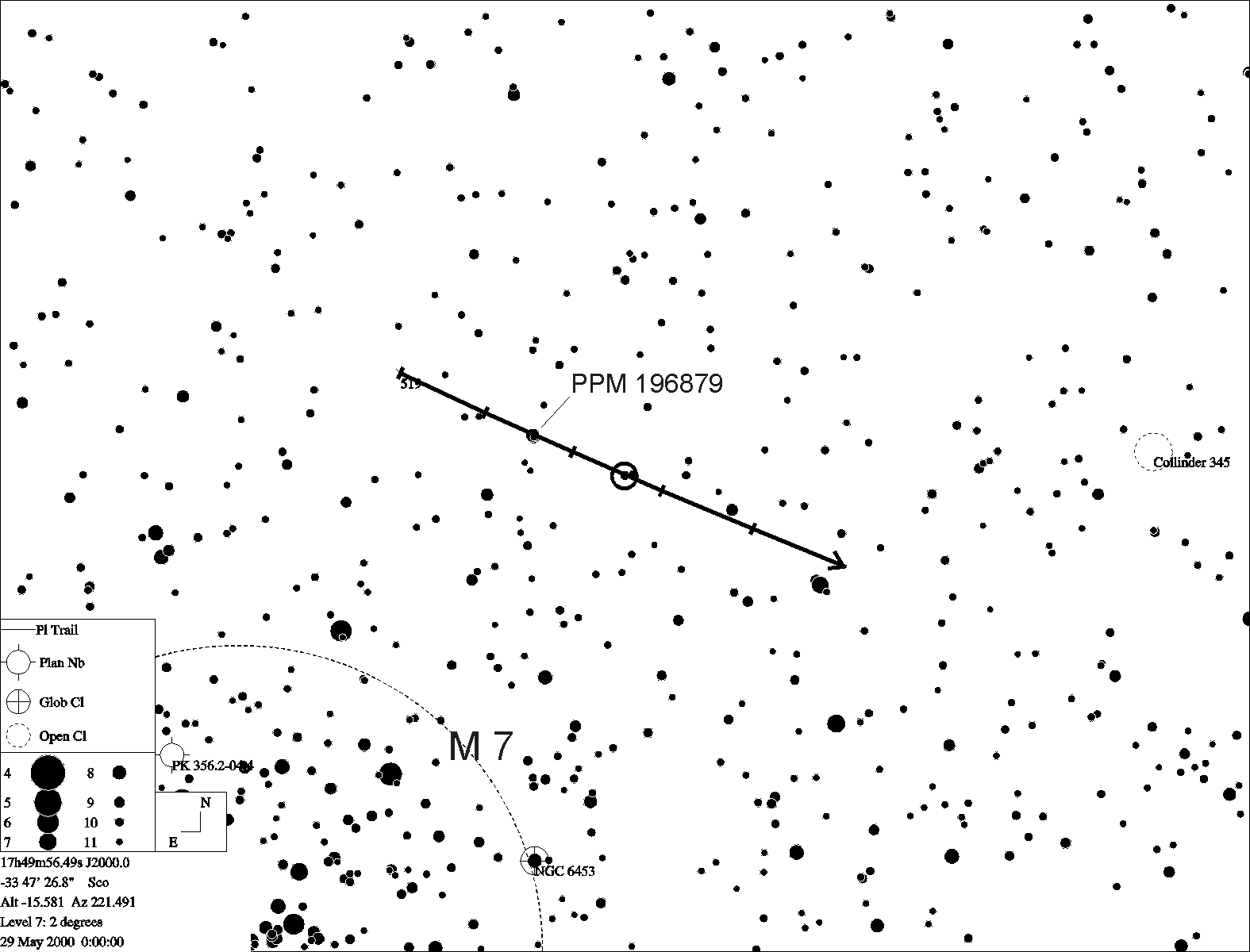 Sylvania Detailed Finder Chart