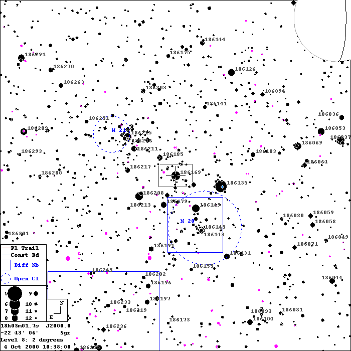 Parthenope Detailed Finder Chart