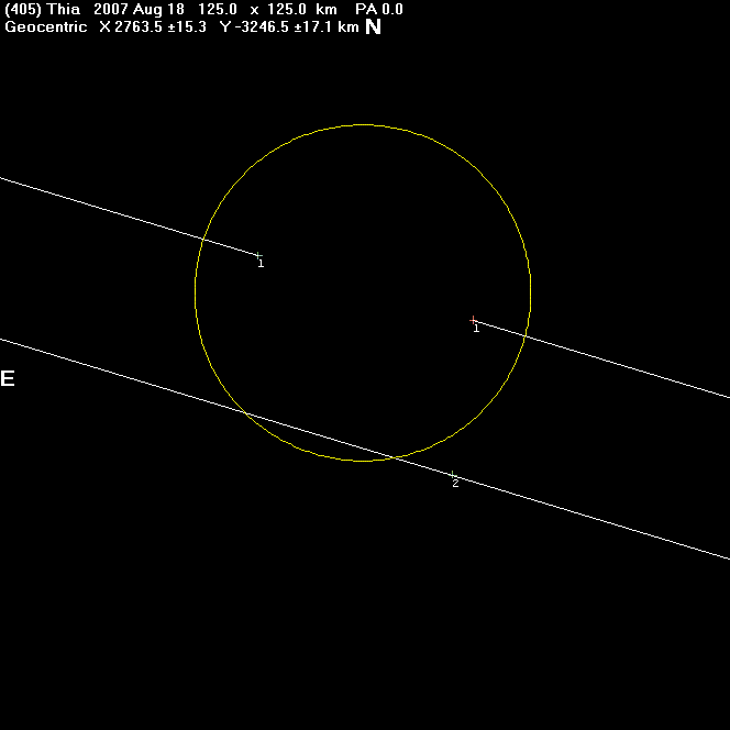 Thia occultation - 2007 August 18