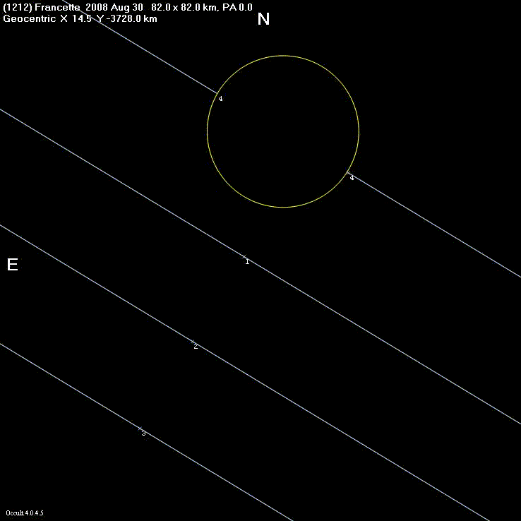 Francette occultation - 2008 August 30