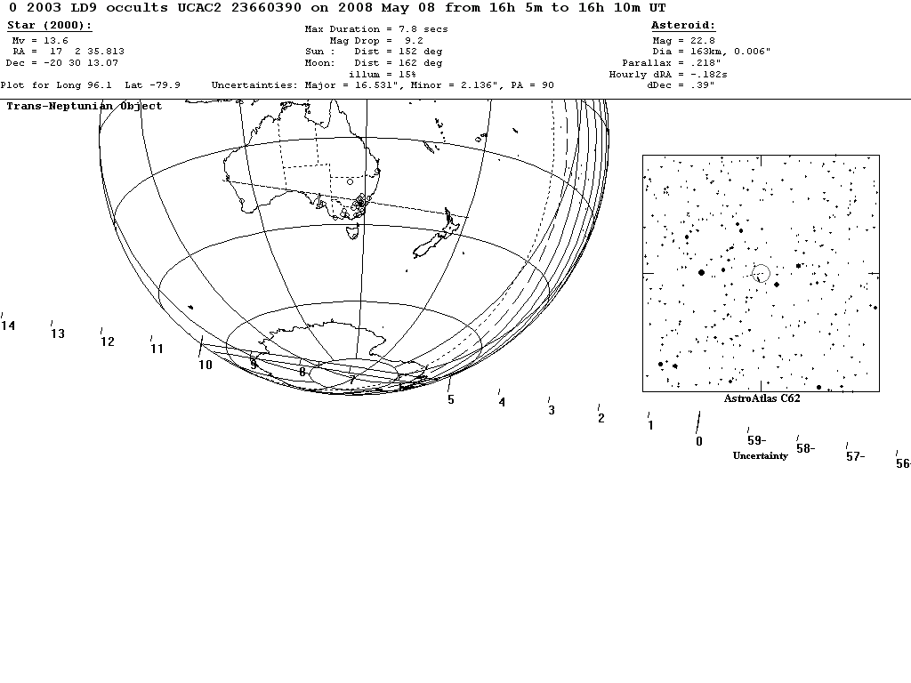 2003 LD9 Update Map