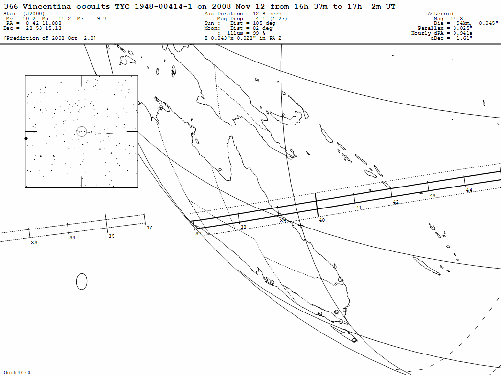 Vincentina Update Map