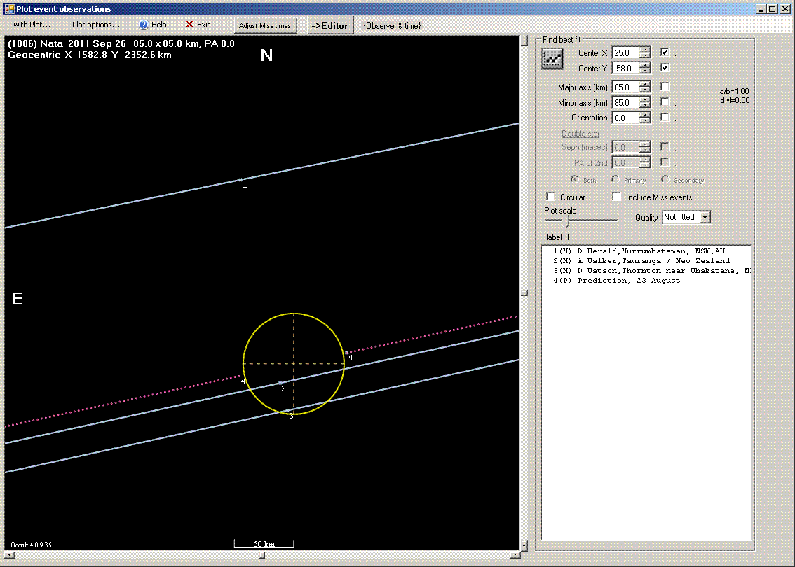 Nata occultation - 2011 September 26