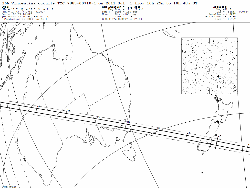 Vincentina Update Map