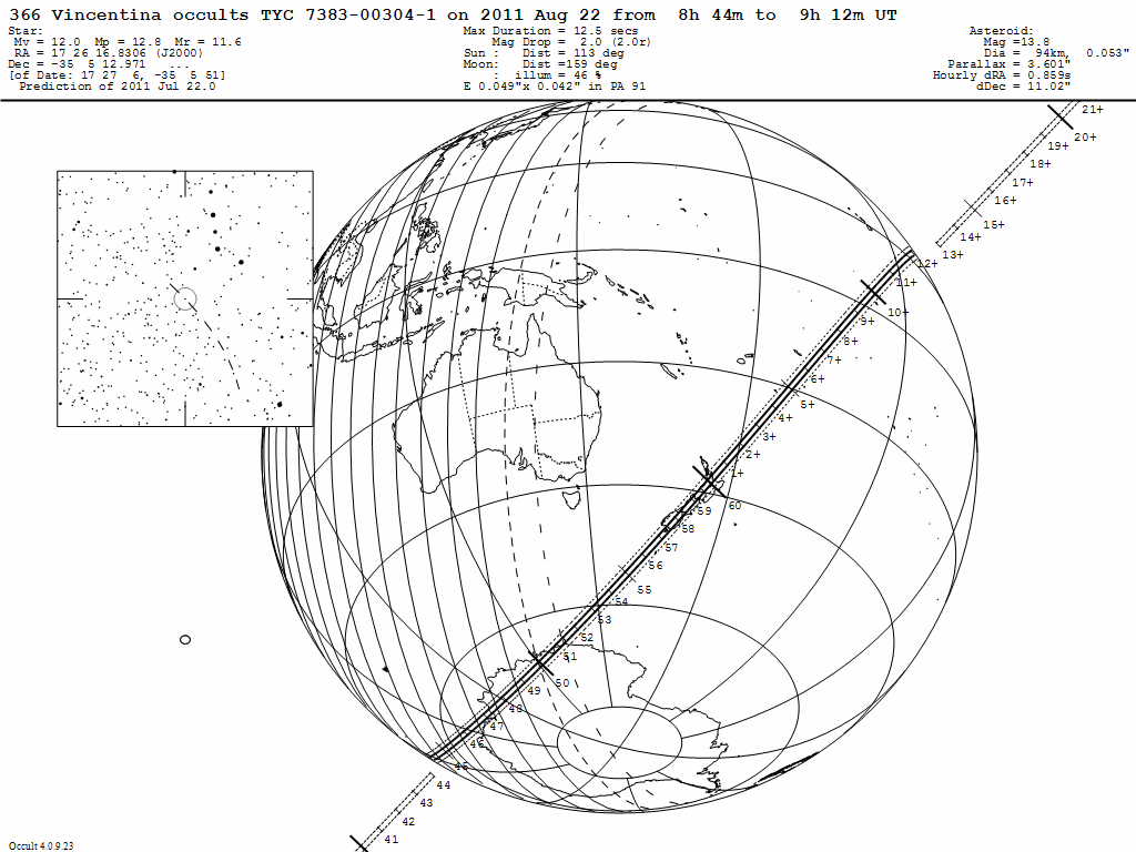 Vincentina Update Map