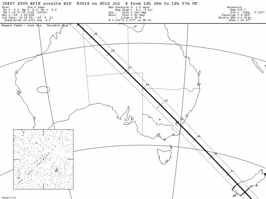 2000 XF18 Update Map