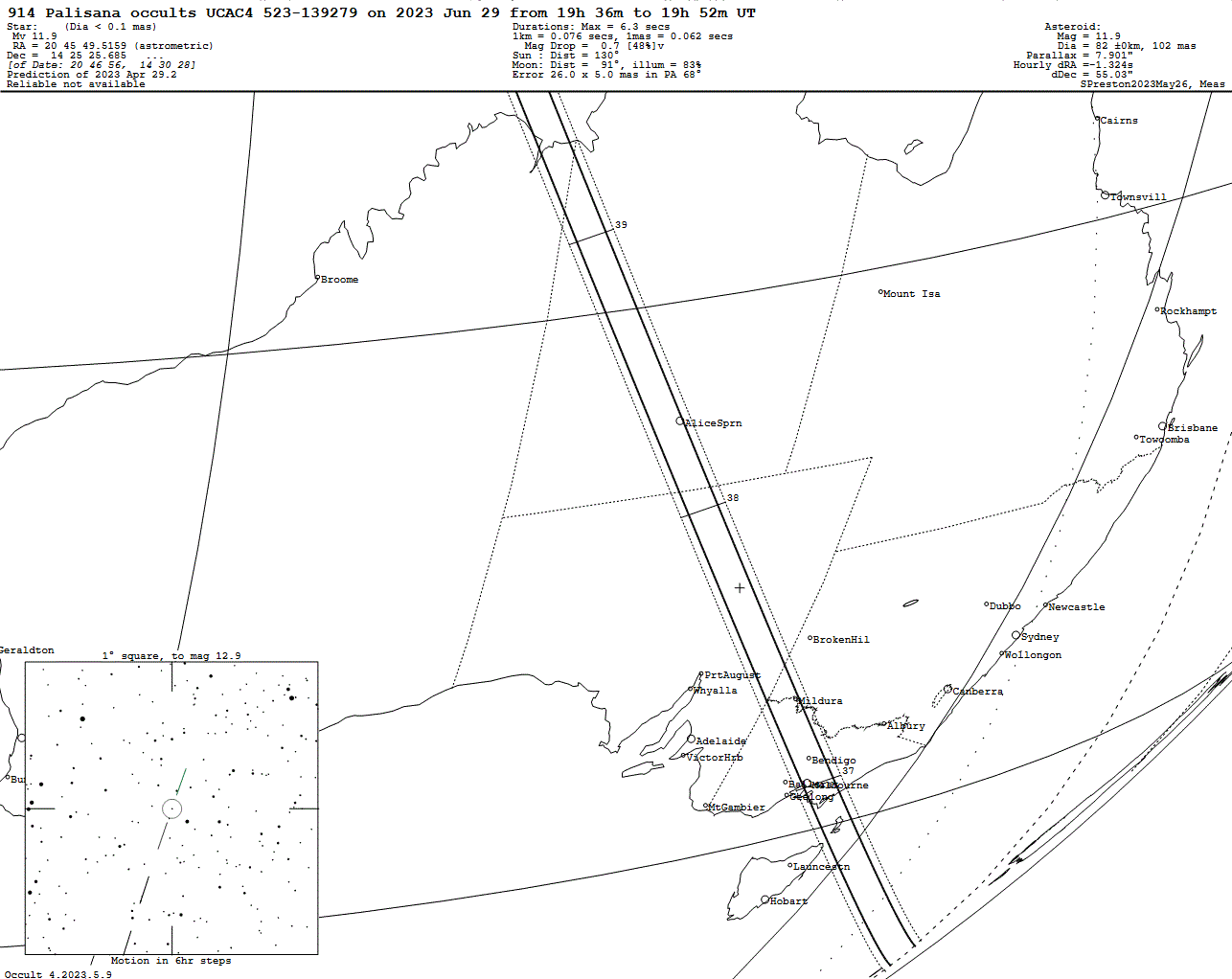 Palisana Update Map