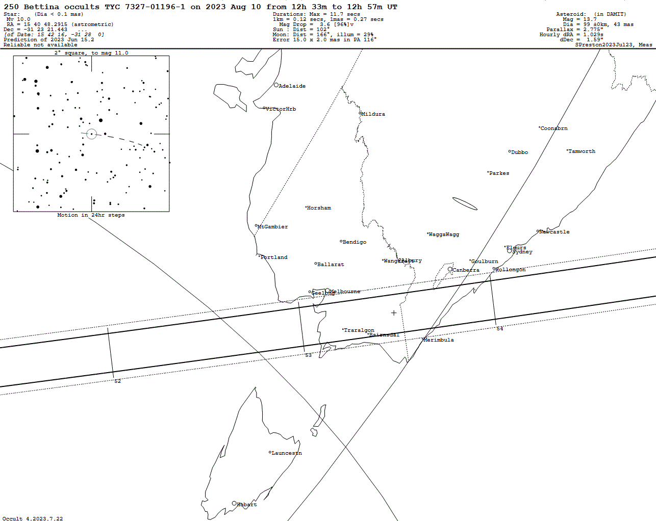 Bettina Update Map