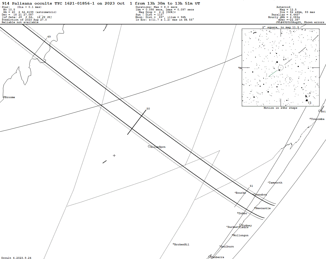 Palisana Update Map